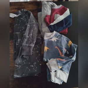 Kids Pajama Set with Dinosaur and Constellation Prints Bundle